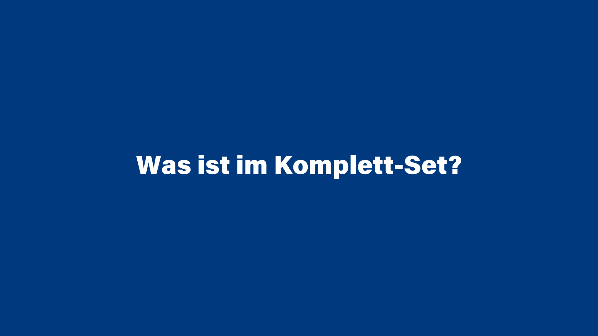 DERBLAUE Komplett-Set Inhalt erklärt, was ist im Komplett-Set