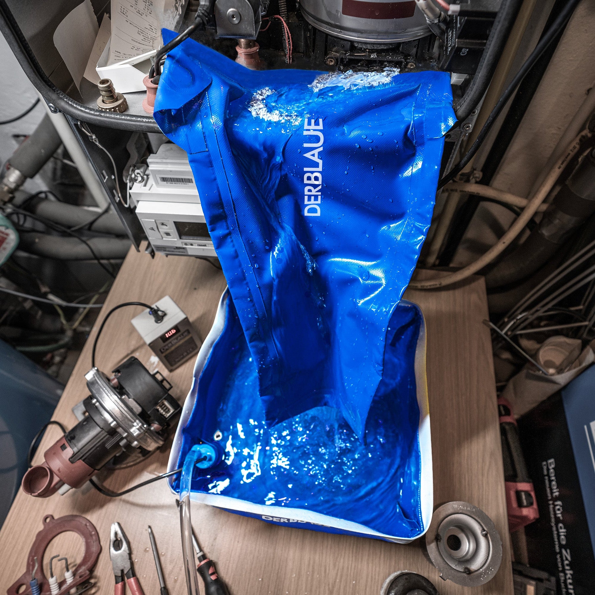 Rutsche bei Wasser ablassen